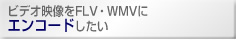 ビデオ映像をFLV・WMVにエンコードしたい